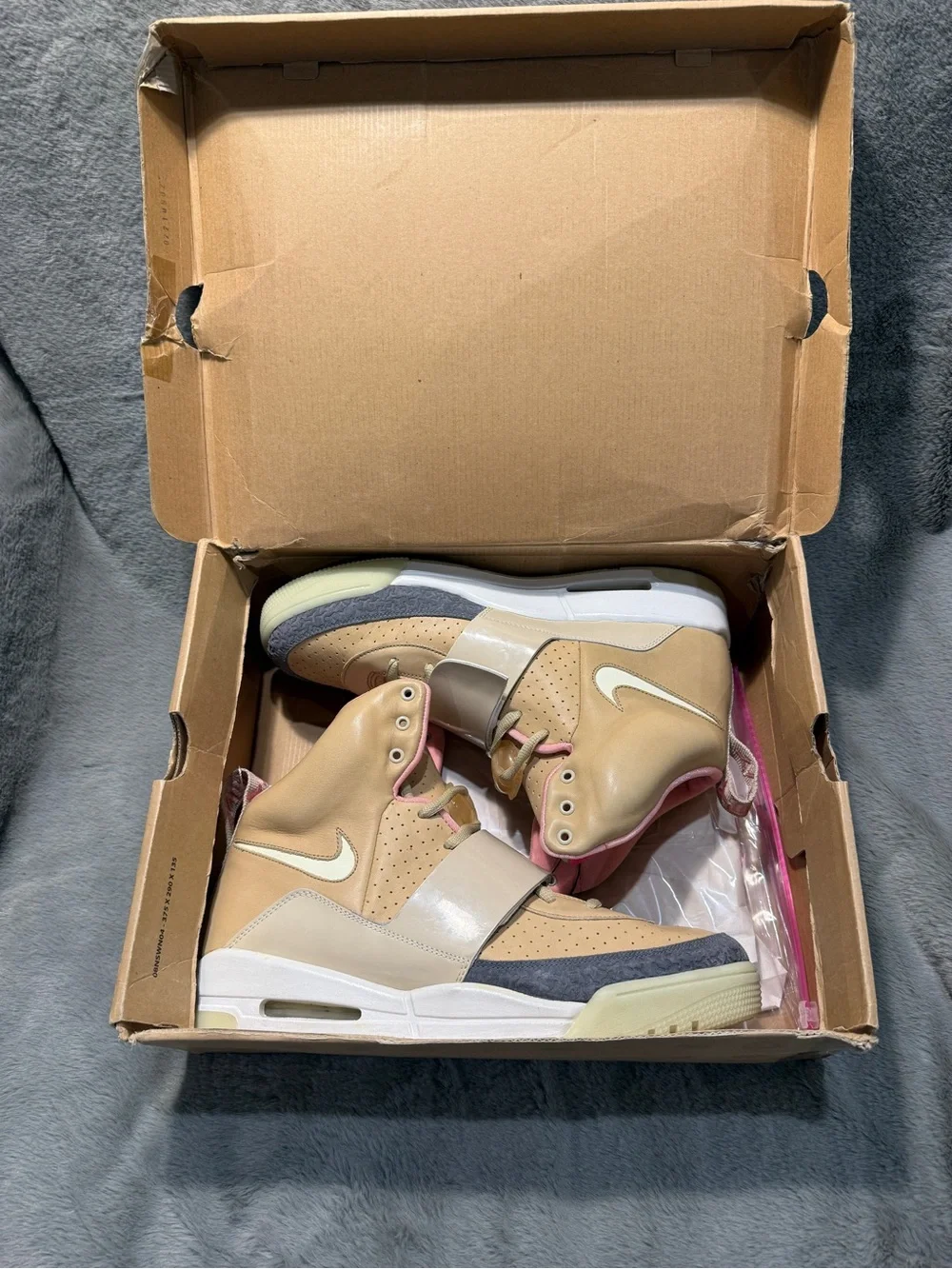 Nike Air Yeezy 1 Net Tan 2009 Size 13 DS Brand New OG ALL Firm Midsole Grail
